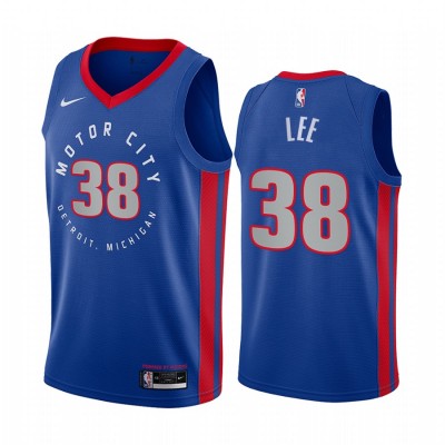 Nike Detroit Pistons #38 Saben Lee Blue Youth NBA Swingman 2020-21 City Edition Jersey